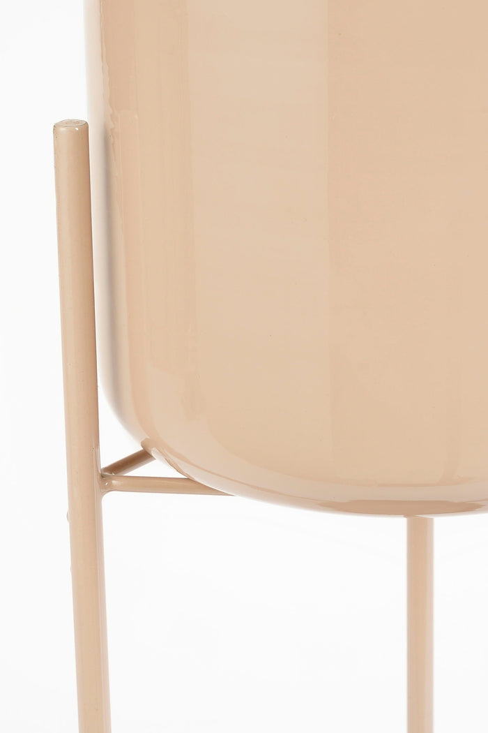 Mica Decorations Colyn Bloempot - H60 x Ø19 cm - IJzer - Lichtroze