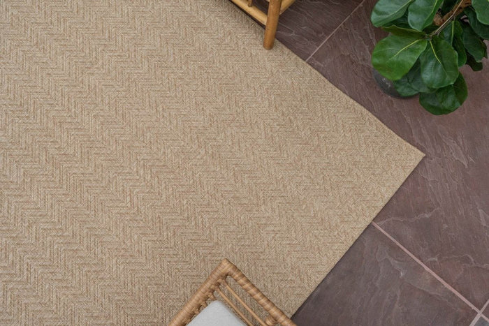 Interieur05 Jute buitenkleed Naturel Visgraat - 160 x 230 cm
