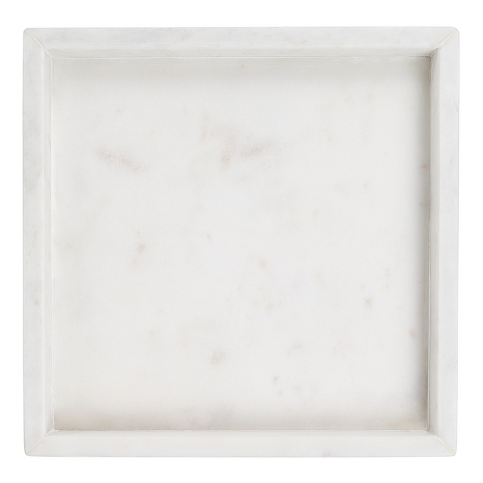 Beliani - KATERINI - Decoratief dienblad - Wit - Marmer