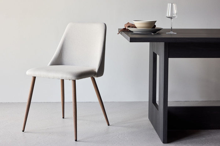 Rebellenclub Kangasala Eetkamerstoel - Set van 2 - Beige Linnen