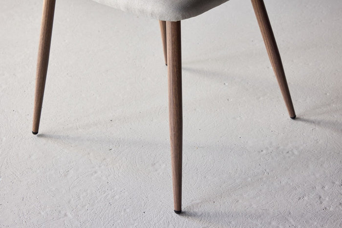 Rebellenclub Kangasala Eetkamerstoel - Set van 2 - Beige Linnen