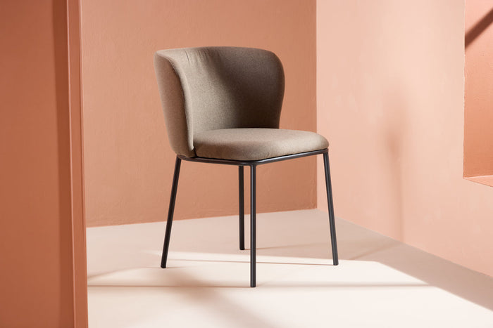 Rebellenclub Ika Eetkamerstoel - Set van 2 - Taupe