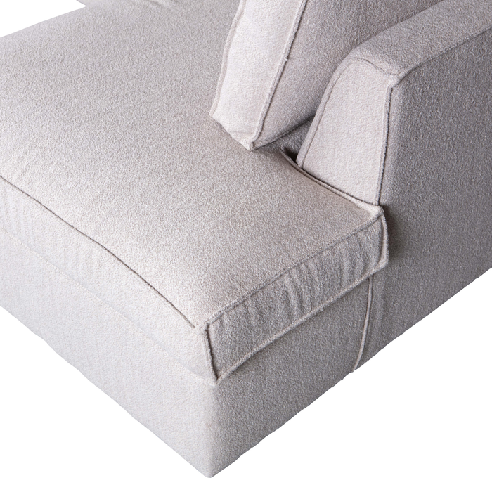 WOOOD Hoekbank Rechts Hajo - Boucle - Naturel