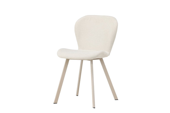 Rebellenclub Nesna Eetkamerstoel - Set van 2 - Beige met beige poten