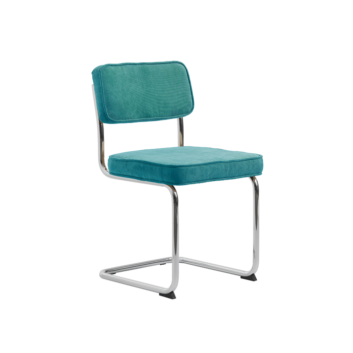 Rebellenclub Luxor Eetkamerstoel - Set van 4 - Blauw RibstofÊ