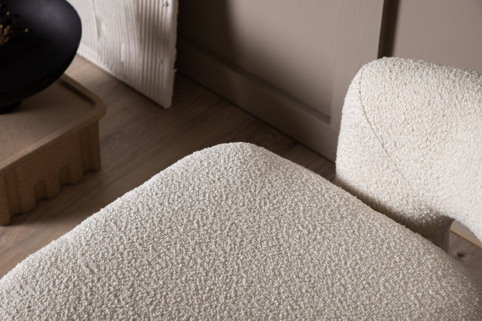 Rebellenclub Akando Fauteuil - Wit Bouclé