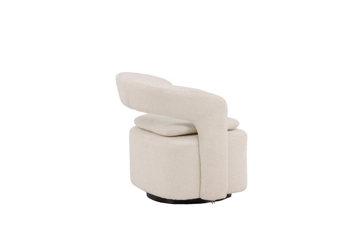 Rebellenclub Akando Fauteuil - Wit Bouclé