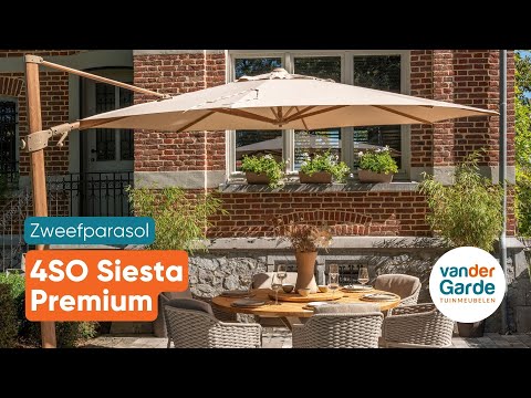 4-Seasons zweefparasol Siesta 300 x 300 cm - Woodlook|Sand