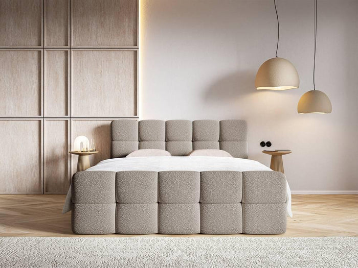 NADUVI Collection Chloe boxspring bouclé met opbergruimte 160 x 200cm