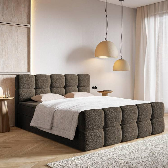 NADUVI Collection Chloe boxspring bouclé met opbergruimte 160 x 200cm