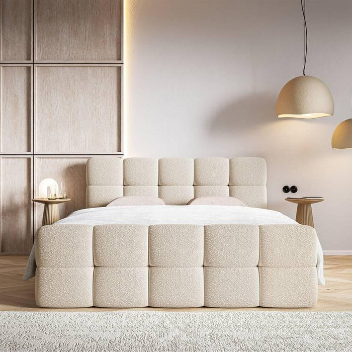 NADUVI Collection Chloe boxspring bouclé met opbergruimte 160 x 200cm