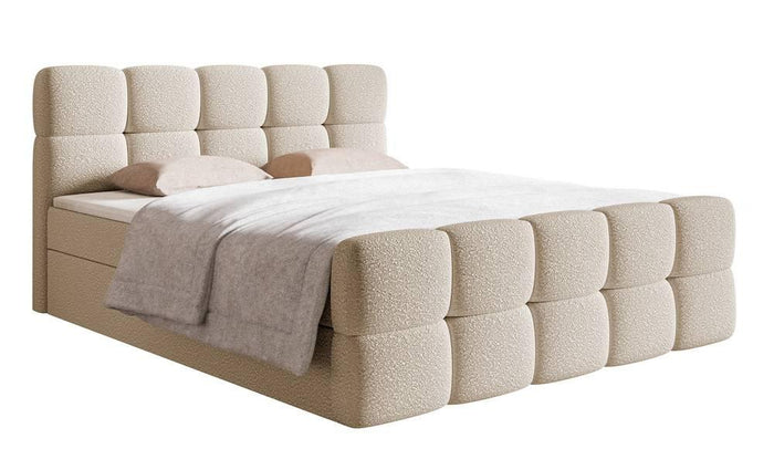 NADUVI Collection Chloe boxspring bouclé met opbergruimte 160 x 200cm