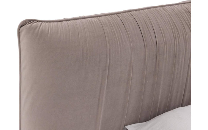 Goossens Gestoffeerd Bedframe Milano - 140 x 220 - Paris khaki -