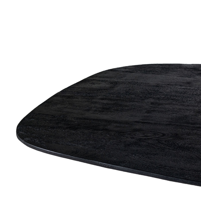 Giga Meubel - Eettafel Deens Ovaal - Zwart - 200cm - Eettafel Raoul