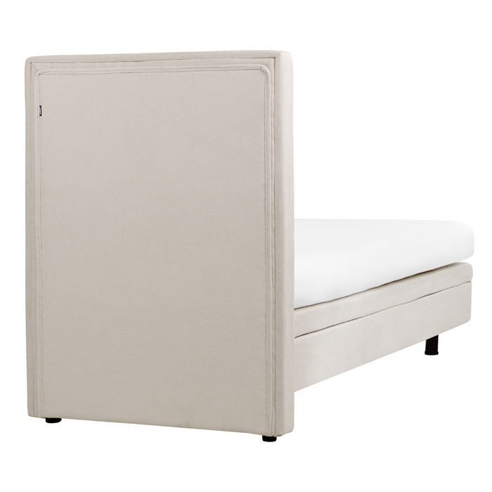 Beliani-DUKE II-Bed verstelbaar-Lichtbeige-90 x 200 cm-Polyester