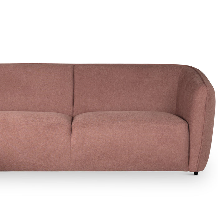 by fonQ Soft Hoekbank Links - Open Eind - Micro Chenille - Oud Roze