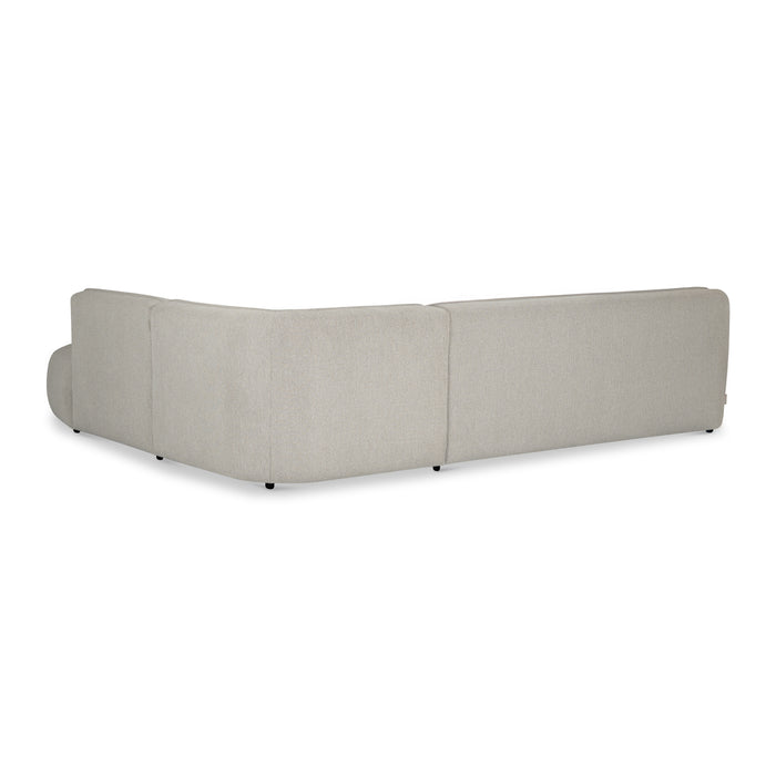 by fonQ Soft Hoekbank Rechts - Open Eind - Naturel Melange