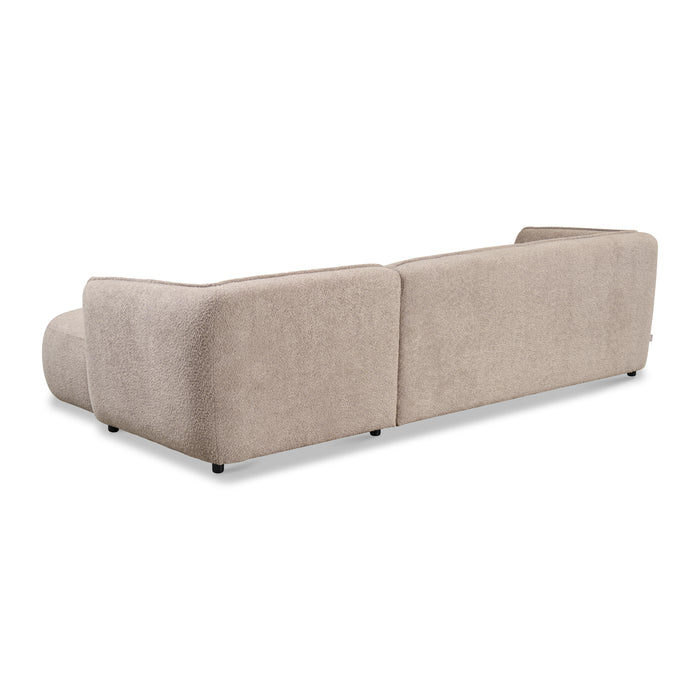 by fonQ Soft Hoekbank met Chaise Longue Rechts - Bouclé - Greige