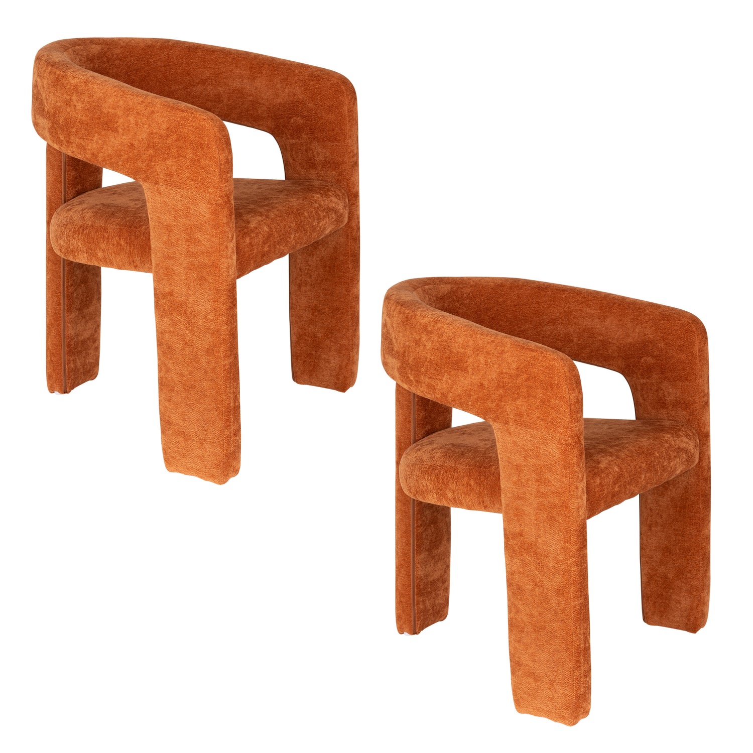 Housecraft Living Valentin Eetkamerstoel Oranje - Set van 2