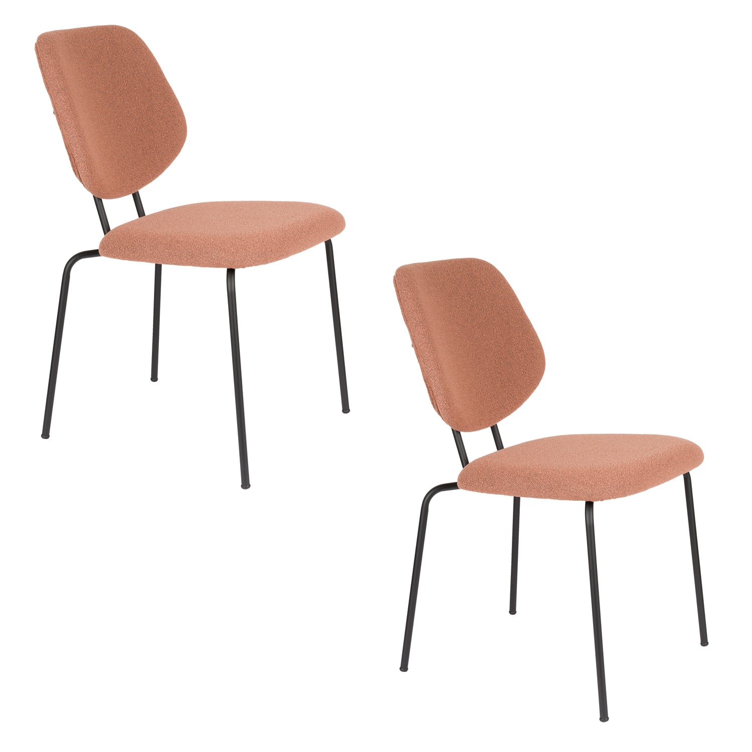 Housecraft Living Zelo Eetkamerstoelen Roze- Set van 2