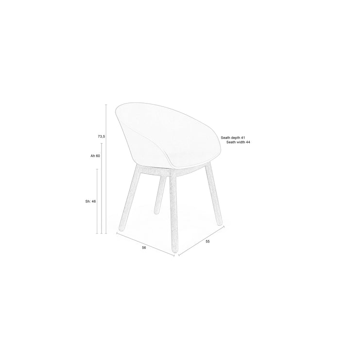 Zuiver Void Eetkamerstoelen Eiken Beige| Bruin - Set van 2