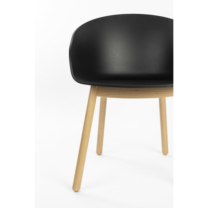 Zuiver Void Eetkamerstoelen Eiken Zwart - Set van 2