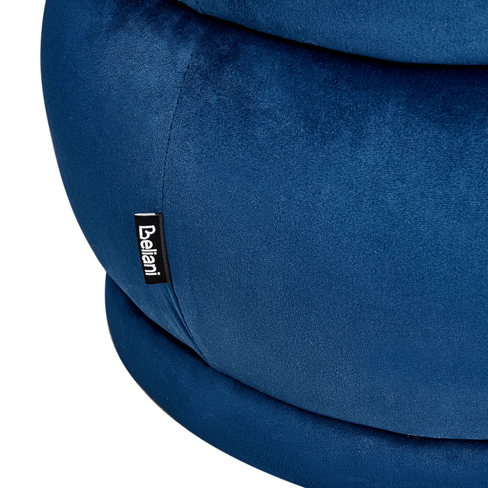 Beliani - ELLENDALE - Bankje - Marineblauw - Fluweel