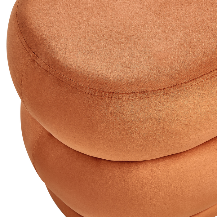 Beliani - ELLENDALE - Bankje - Oranje - Fluweel