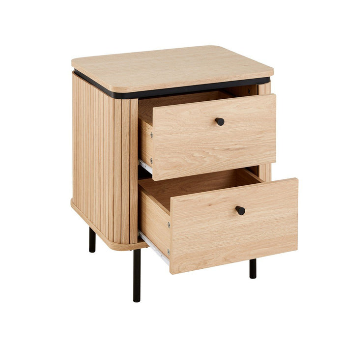 Calicosy - Lameller Nachtkastje MALAGA - H55 cm - Eikenlook