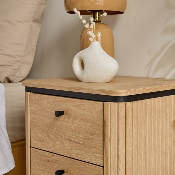 Calicosy - Lameller Nachtkastje MALAGA - H55 cm - Eikenlook