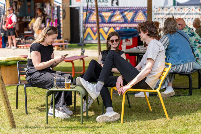 MaximaVida metalen bijzettafel krukje Max 45 cm olijfgroen