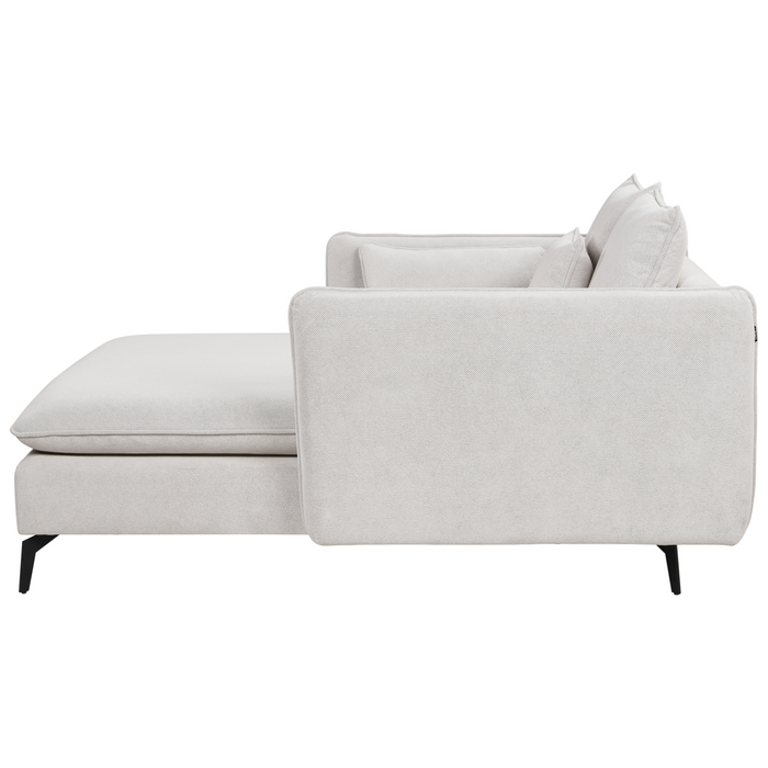 Beliani - CHARMES - Chaise Longue - Lichtbeige - Polyester