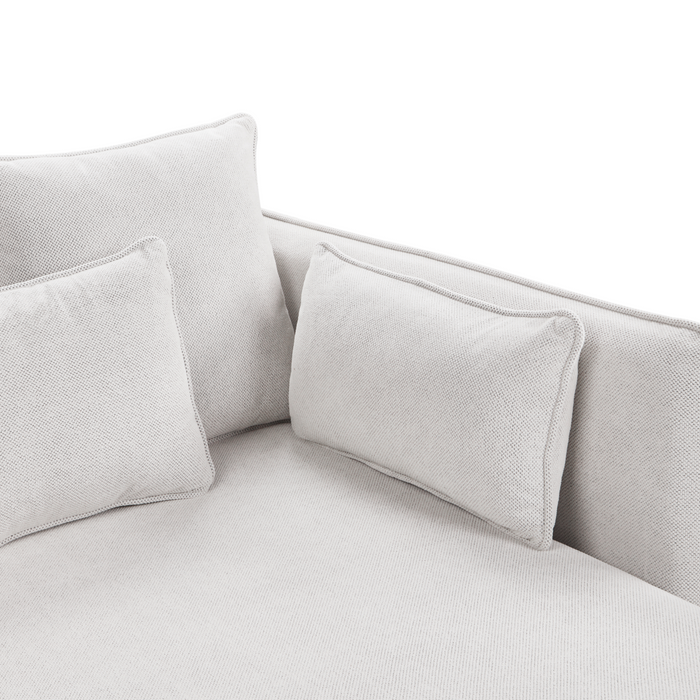 Beliani - CHARMES - Chaise Longue - Lichtbeige - Polyester