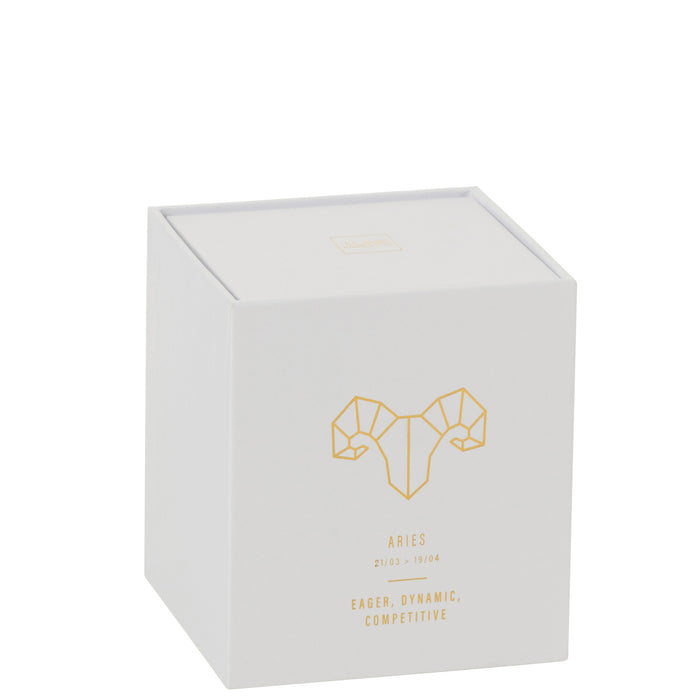 J-Line geurkaars Astro Ram – Sapphire Amber Tea – wit - 50U