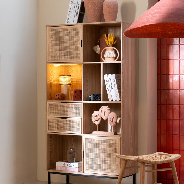 J-Line vaas Kaia Terracotta - keramiek - bruin - large - 34.5 cm hoog