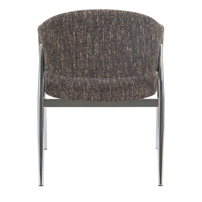 DÉJA Living - Eetkamerstoel Donkerbruin|Chrome - Dénia - Set van 2