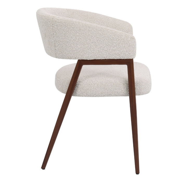 DÉJA Living - Eetkamerstoel Beige|Walnoot - Fureso - Set van 2