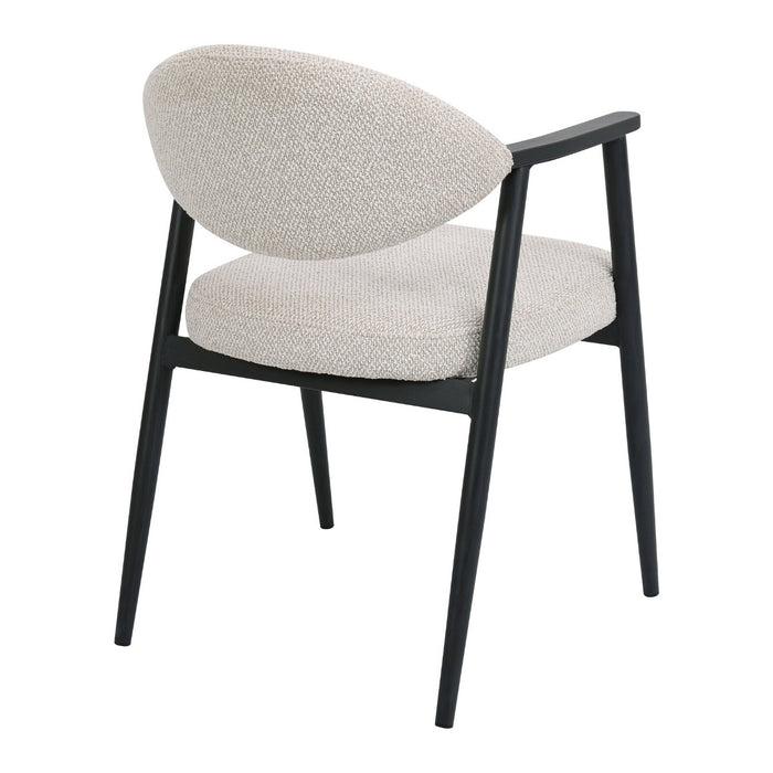 DÉJA Living - Eetkamerstoel Beige|Zwart - Karup - Set van 2