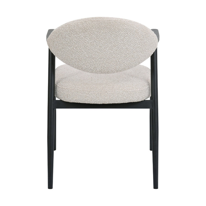 DÉJA Living - Eetkamerstoel Beige|Zwart - Karup - Set van 2