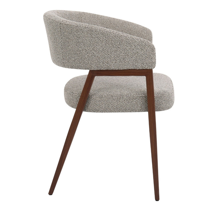 DÉJA Living - Eetkamerstoel Taupe|Walnoot - Fureso - Set van 2