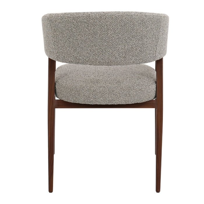 DÉJA Living - Eetkamerstoel Taupe|Walnoot - Fureso - Set van 2