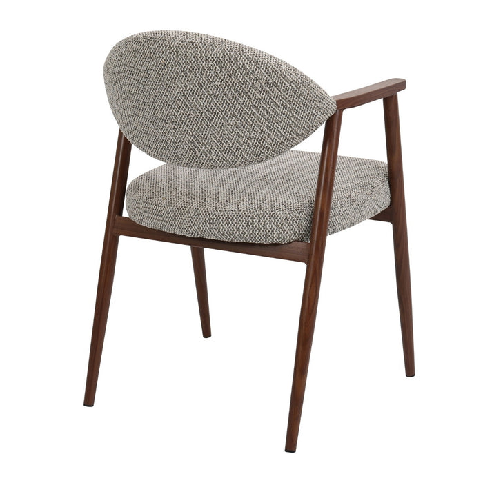 DÉJA Living - Eetkamerstoel Taupe|Walnoot - Karup - Set van 2