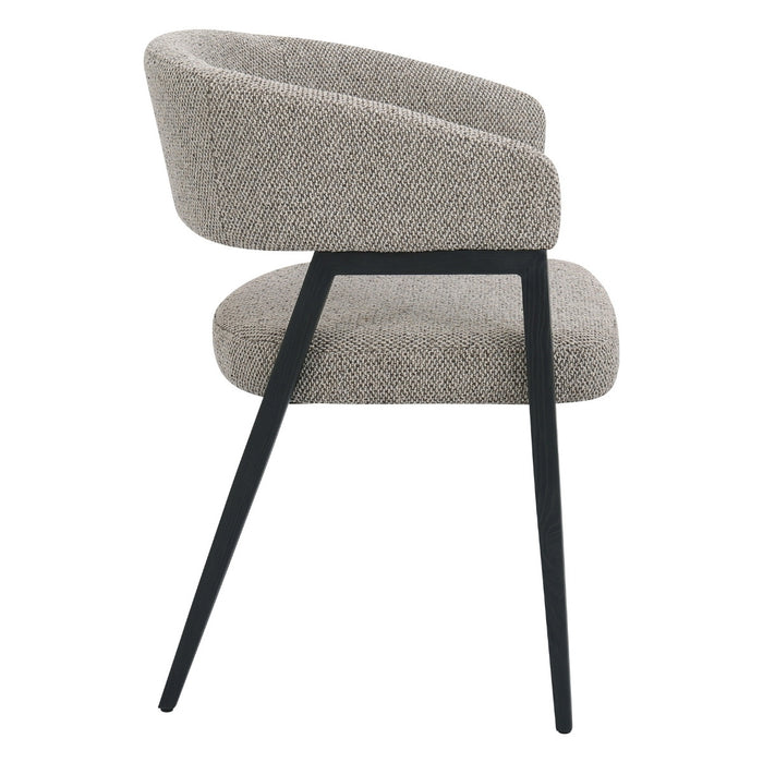 DÉJA Living - Eetkamerstoel Taupe|Zwart - Fureso - Set van 2