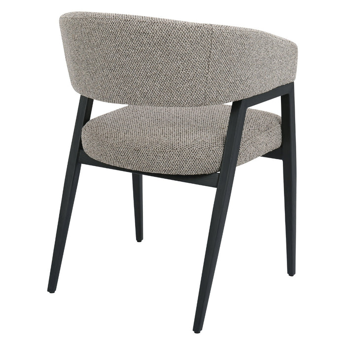 DÉJA Living - Eetkamerstoel Taupe|Zwart - Fureso - Set van 2