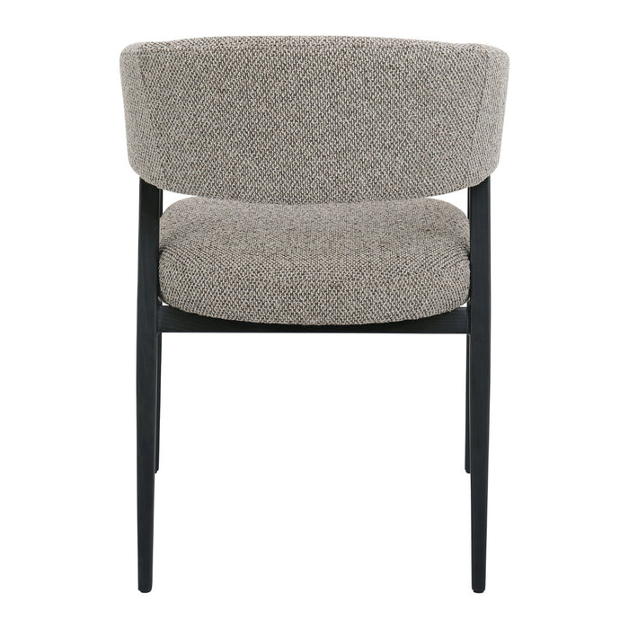 DÉJA Living - Eetkamerstoel Taupe|Zwart - Fureso - Set van 2