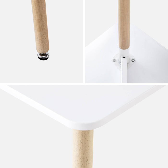 sweeek - Scandinavische vierkante eettafel met beukenhout 2 plaatsen