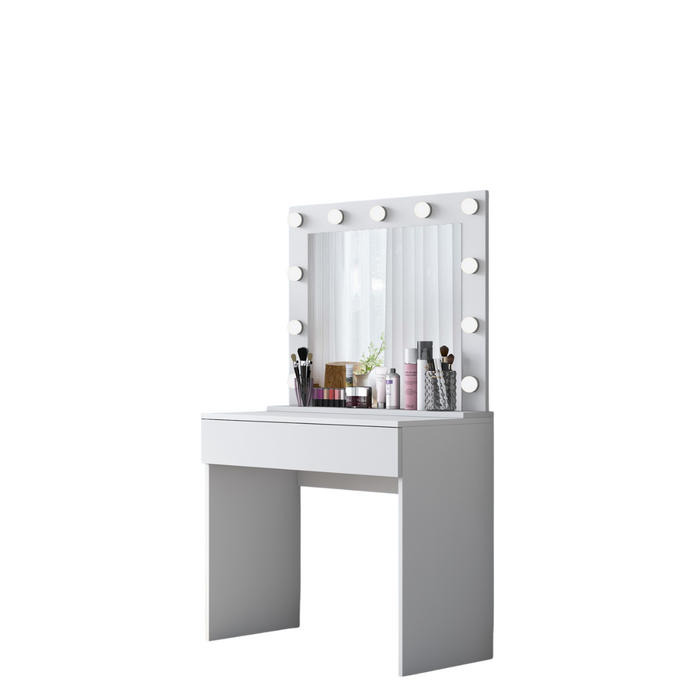 Giga Meubel - Make-up Tafel Wit - 90cm - Incl. Spiegel - Bengisu