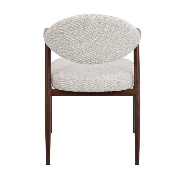 DÉJA Living - Eetkamerstoel Beige|Walnoot - Karup - Set van 2