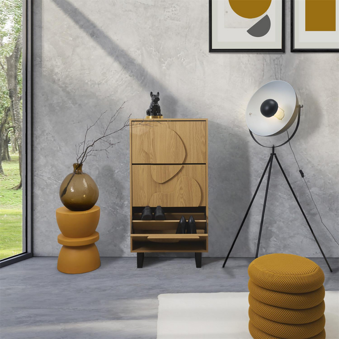 MISOU Calypso Schoenenkast met 3 Lades Schoenen Opbersysteem Hout S...