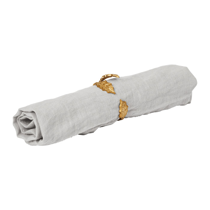 Ferm Living Holly Leaf Servetringen - Set van 4 - Brass